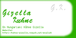 gizella kuhne business card