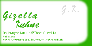 gizella kuhne business card